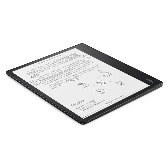 Kobo Elipsa lying down front view.