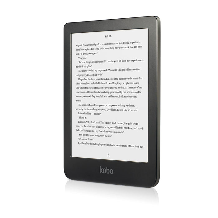 Kobo Clara HD angled view.
