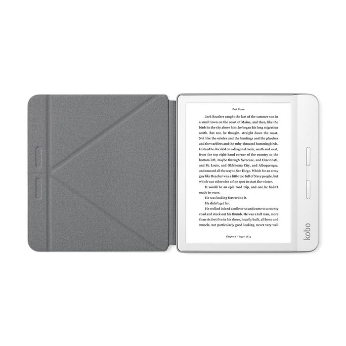 White Kobo Libra H2O with white SleepCover