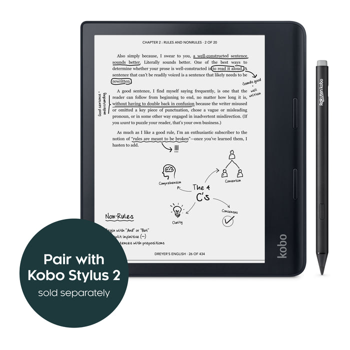 Libro electrónico E-Reader Kobo Sage 8'' Negro - eBook