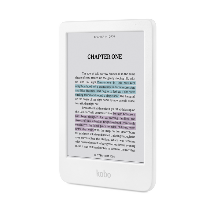 White Kobo Clara Colour front view.