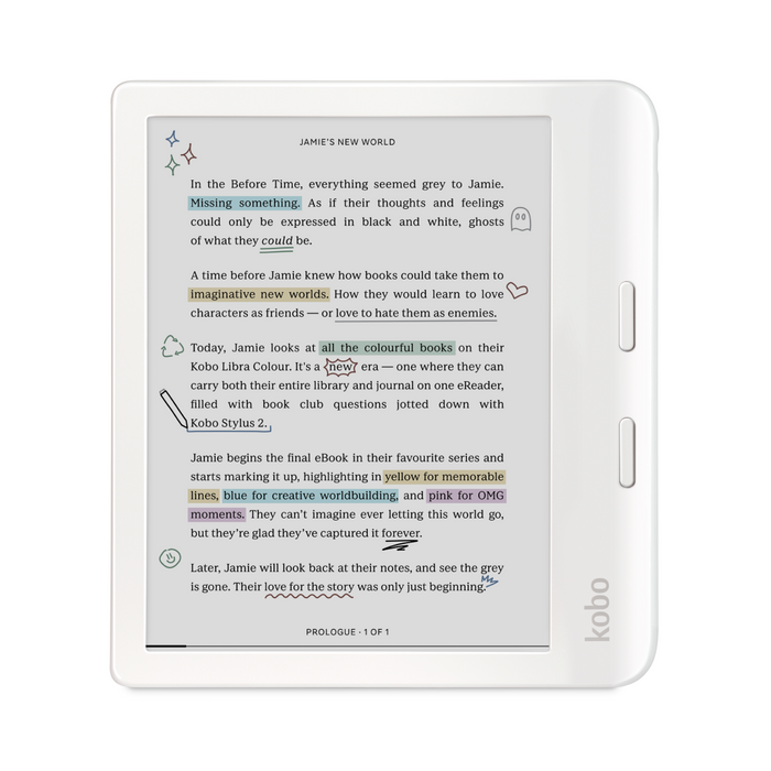 Kobo Libra Colour 本体 白 Kobo Libra Colour | Rakuten Kobo eReader Store United States