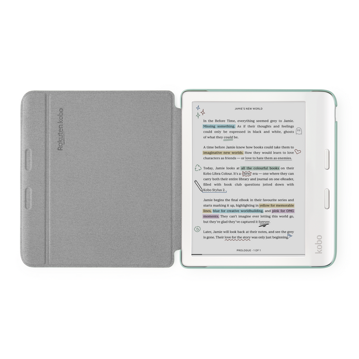 Kobo Libra Colour(ホワイト)ベーシックスリープカバー Kobo Libra Colour Basic SleepCover - Garden Green | Rakuten