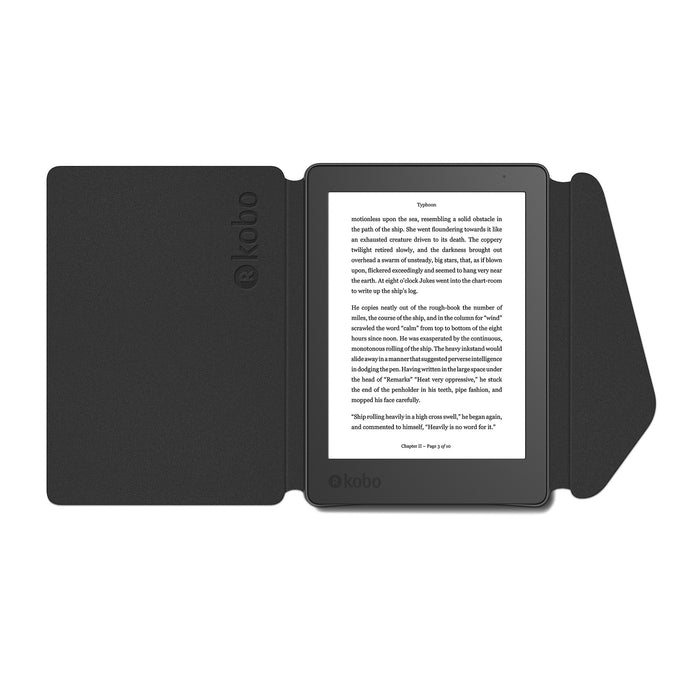  kwmobile Cover for Kobo Aura H2O Edition 2 - Fabric e-Reader  Case with Built-in Hand Strap and Stand - Grey : Electronics