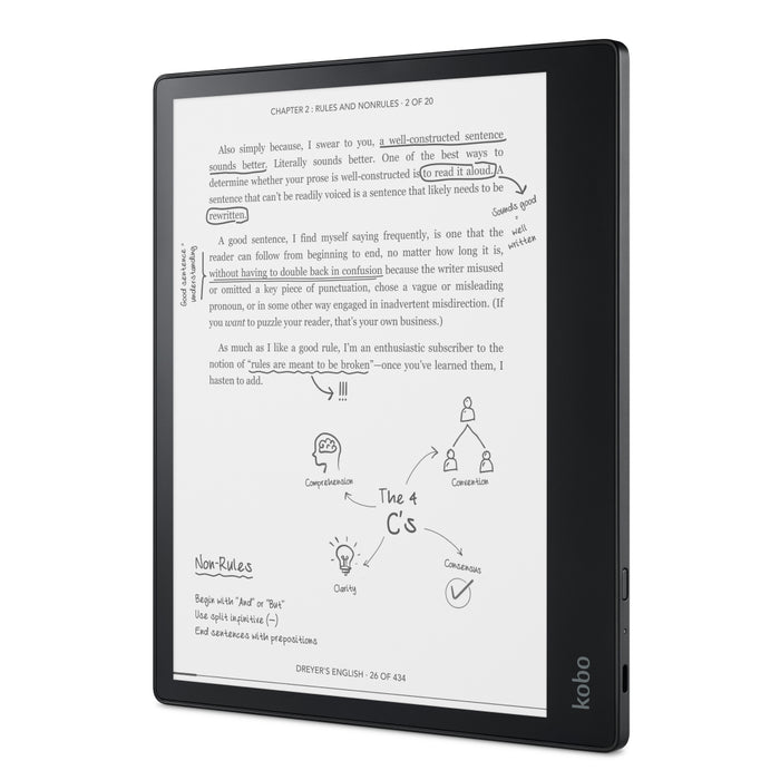 Ratesell Case for Kobo Elipsa (2023 Release) eReader 10.3, The  Thinnest and Lightest Leather Smart Origami Cover Case for 10.3 Kobo Elipsa  eReader with Auto Wake Sleep Feature Black : Electronics